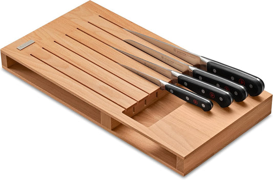 Wüsthof Drawer Insert Beech Wood for 7 Knives