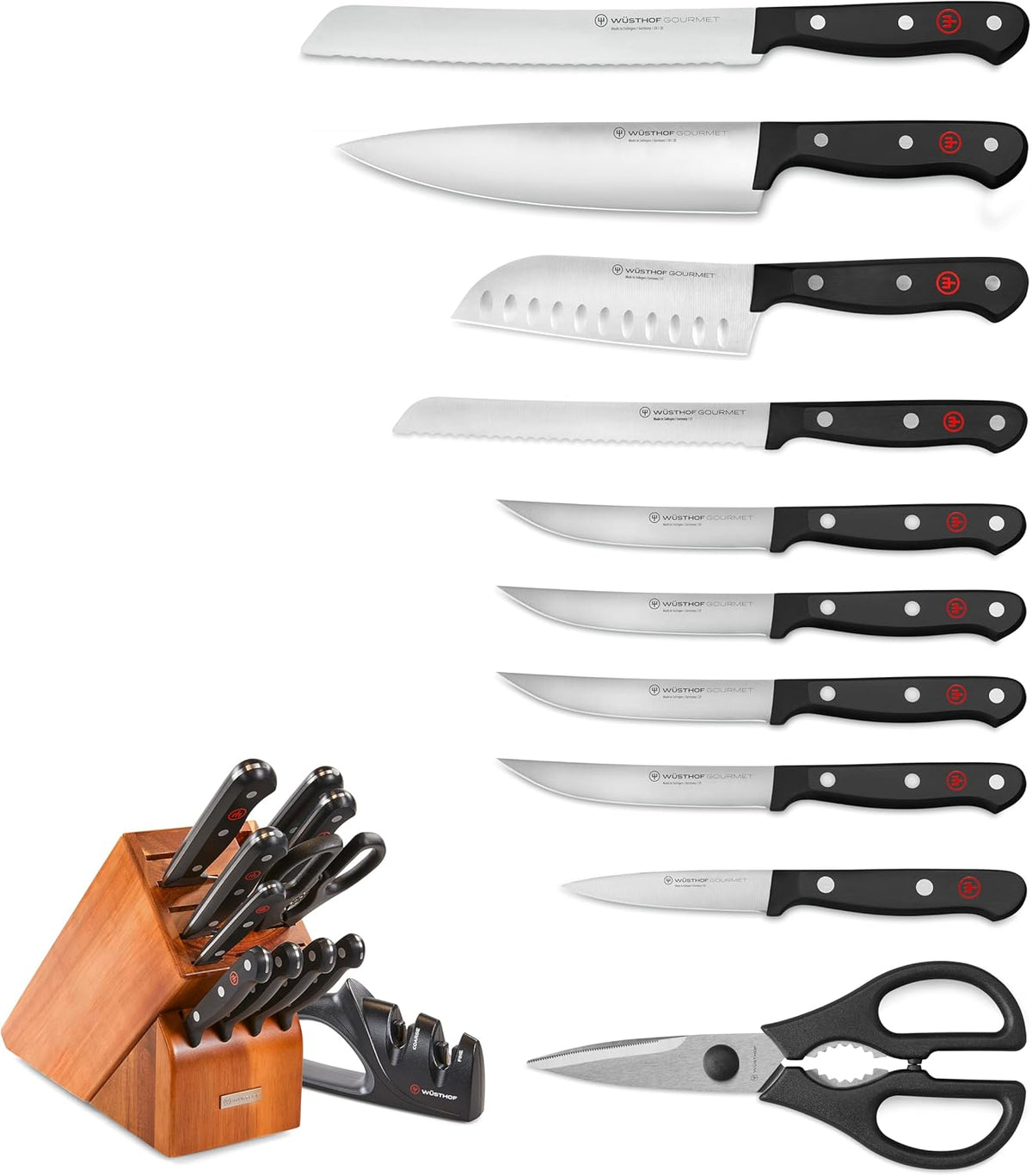 WÜSTHOF Gourmet 12-Piece Knife Block Set