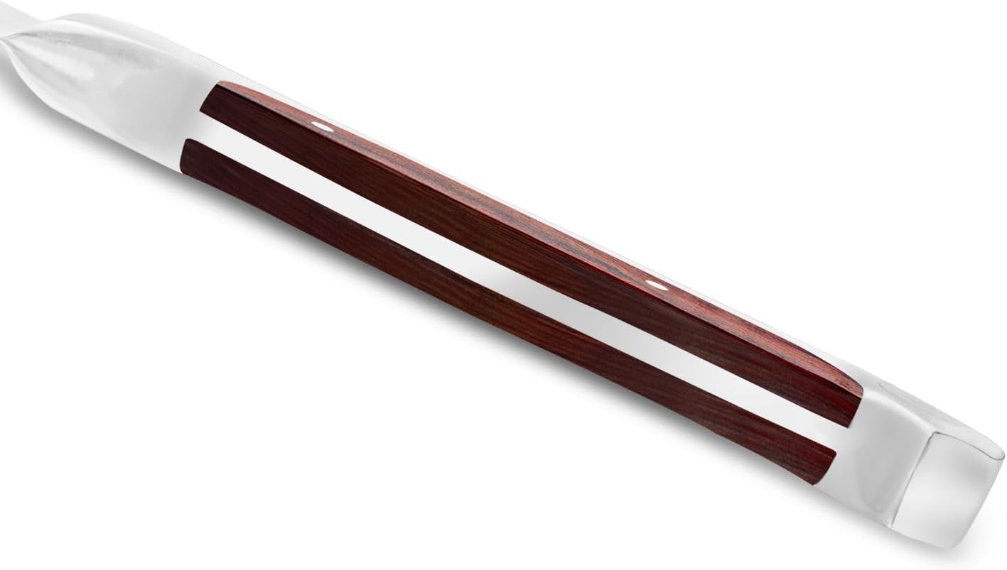 9.5 Inch Offset Bread Knife – Premium German Steel – Full Triple Tang – Ergonomic Pakkawood Handle – Serrated Edge for Bread & Fruits – EXECUTIVE Chef Series
