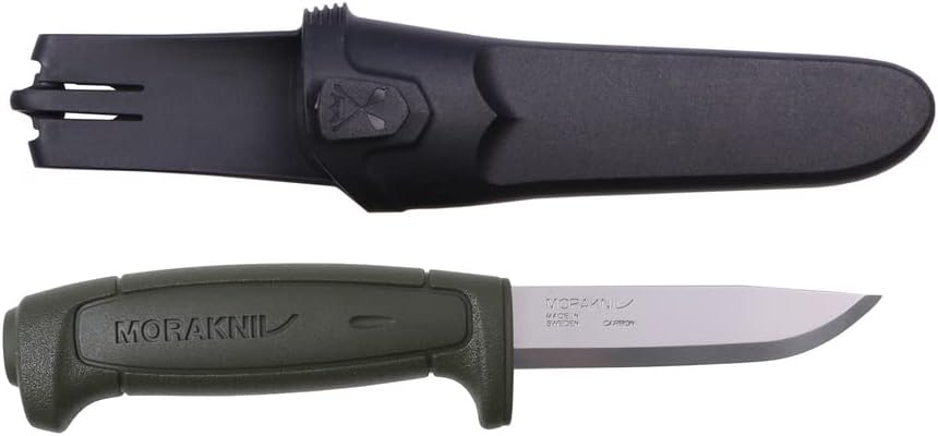 Craftline Basic 511 High Carbon Steel Fixed Blade Utility Knife and Combi-Sheath, 3.6-Inch Blade