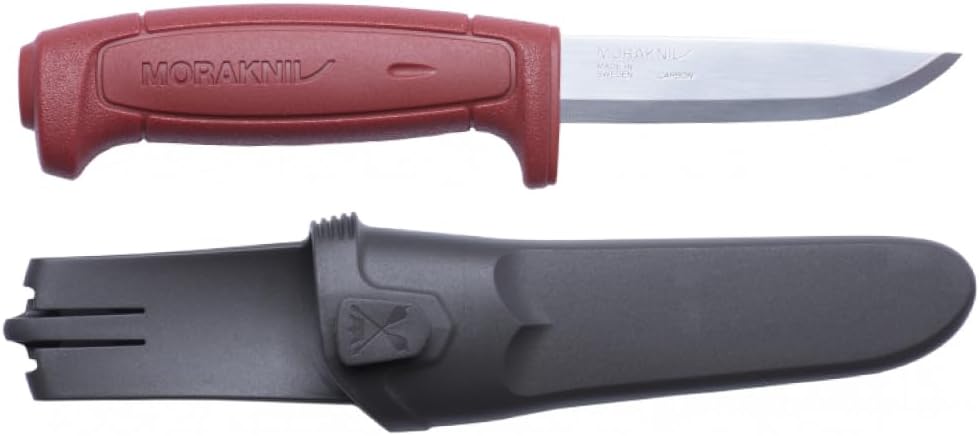 Craftline Basic 511 High Carbon Steel Fixed Blade Utility Knife and Combi-Sheath, 3.6-Inch Blade