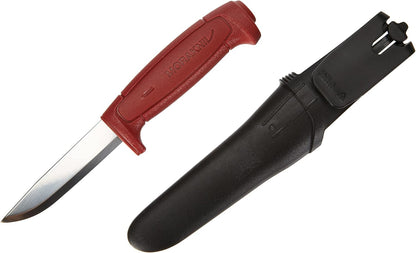 Craftline Basic 511 High Carbon Steel Fixed Blade Utility Knife and Combi-Sheath, 3.6-Inch Blade