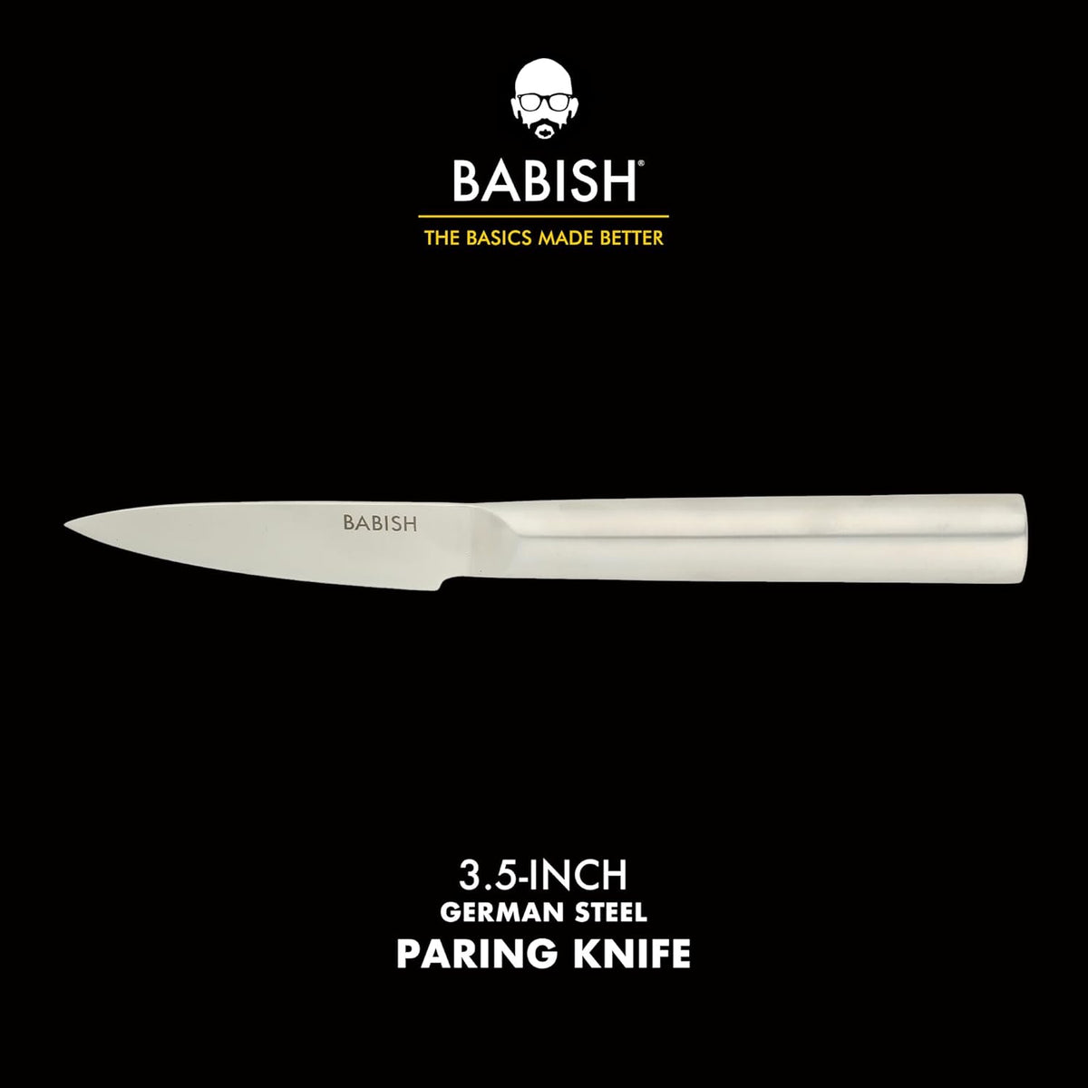 1.4116 German Stainless Steel Paring Knife – 3.5-Inch Precision Kitchen Knife for Peeling, Trimming & Prep Work, Full-Tang Blade