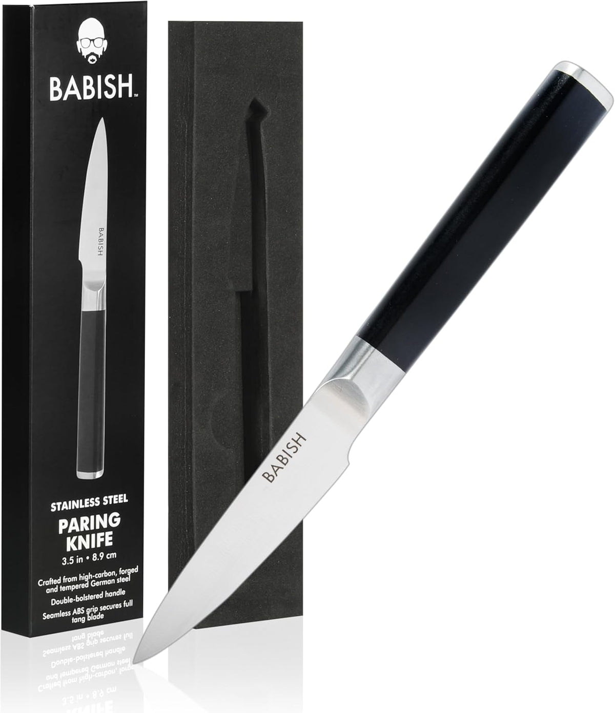 1.4116 German Stainless Steel Paring Knife – 3.5-Inch Precision Kitchen Knife for Peeling, Trimming & Prep Work, Full-Tang Blade