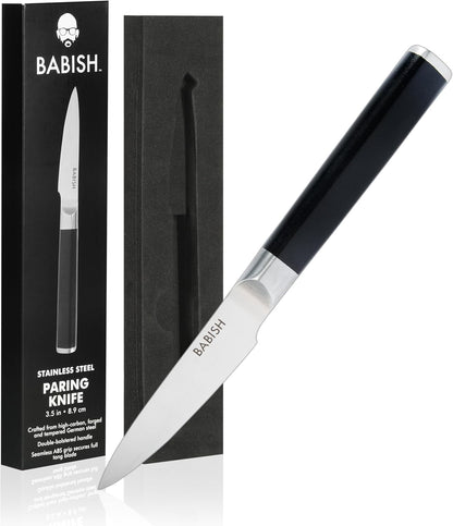 1.4116 German Stainless Steel Paring Knife – 3.5-Inch Precision Kitchen Knife for Peeling, Trimming & Prep Work, Full-Tang Blade
