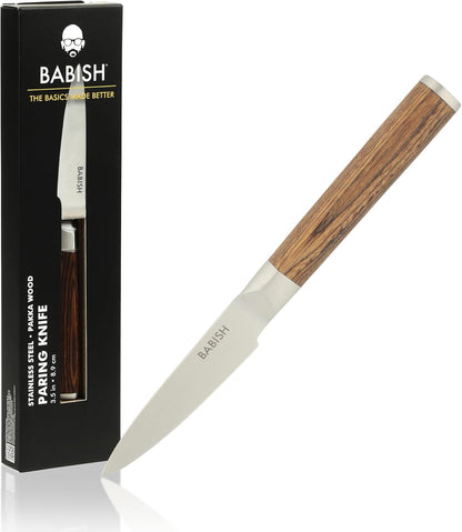 1.4116 German Stainless Steel Paring Knife – 3.5-Inch Precision Kitchen Knife for Peeling, Trimming & Prep Work, Full-Tang Blade