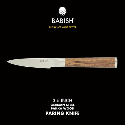 1.4116 German Stainless Steel Paring Knife – 3.5-Inch Precision Kitchen Knife for Peeling, Trimming & Prep Work, Full-Tang Blade