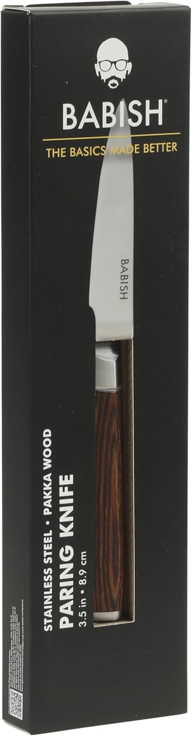 1.4116 German Stainless Steel Paring Knife – 3.5-Inch Precision Kitchen Knife for Peeling, Trimming & Prep Work, Full-Tang Blade