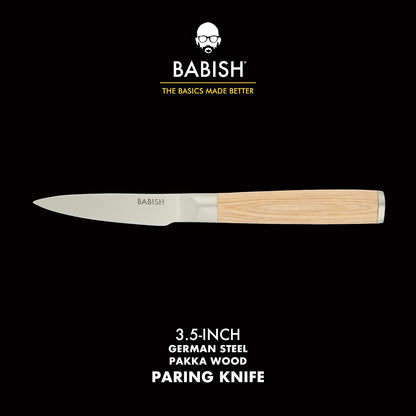 1.4116 German Stainless Steel Paring Knife – 3.5-Inch Precision Kitchen Knife for Peeling, Trimming & Prep Work, Full-Tang Blade