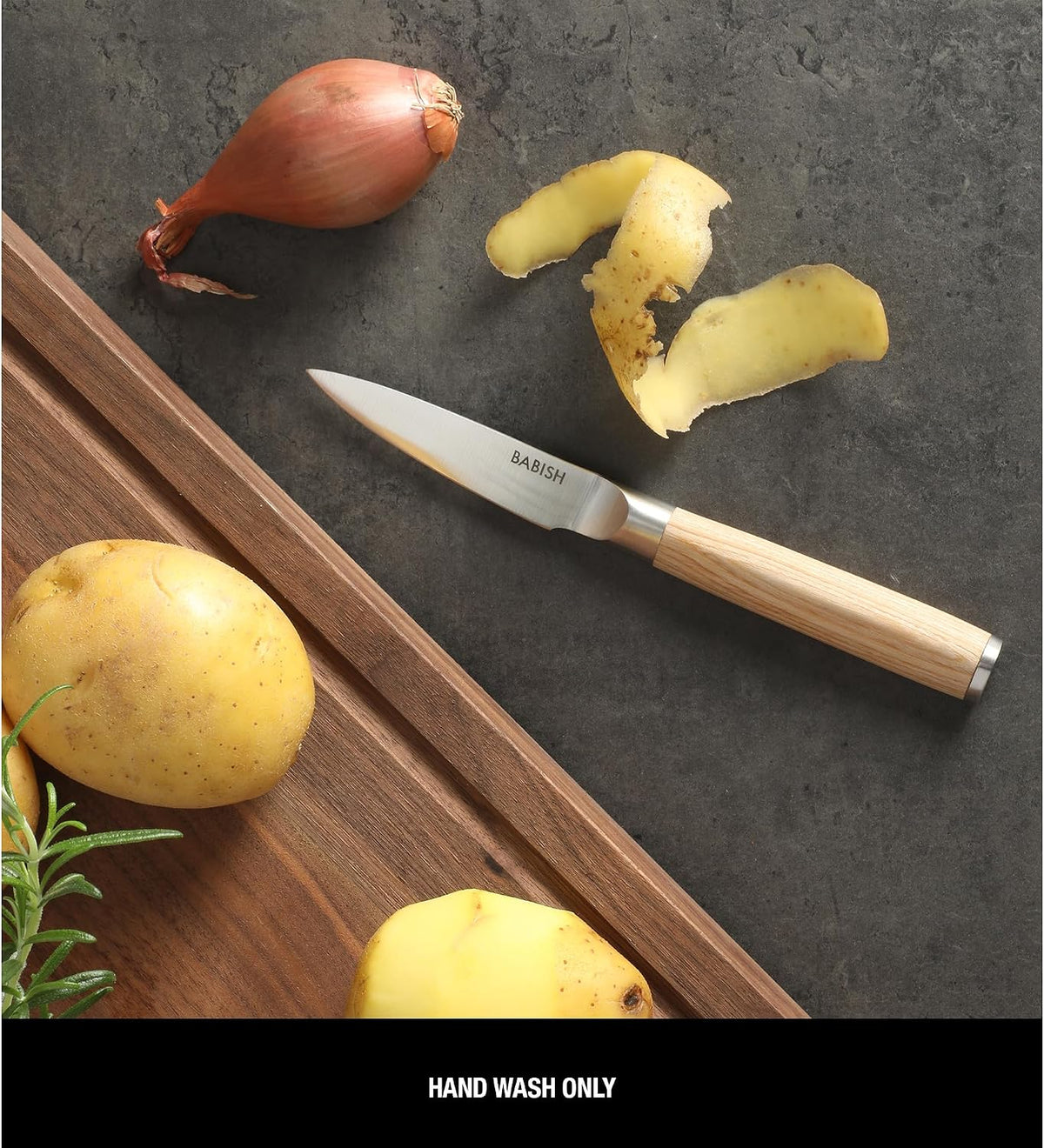 1.4116 German Stainless Steel Paring Knife – 3.5-Inch Precision Kitchen Knife for Peeling, Trimming & Prep Work, Full-Tang Blade