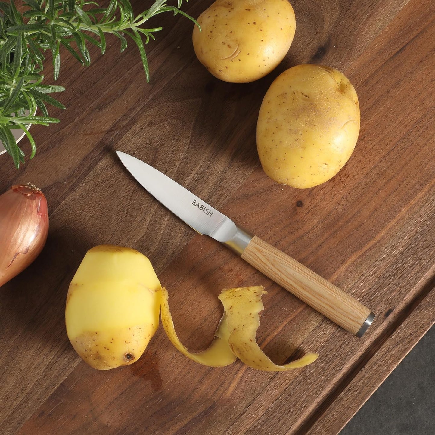 1.4116 German Stainless Steel Paring Knife – 3.5-Inch Precision Kitchen Knife for Peeling, Trimming & Prep Work, Full-Tang Blade