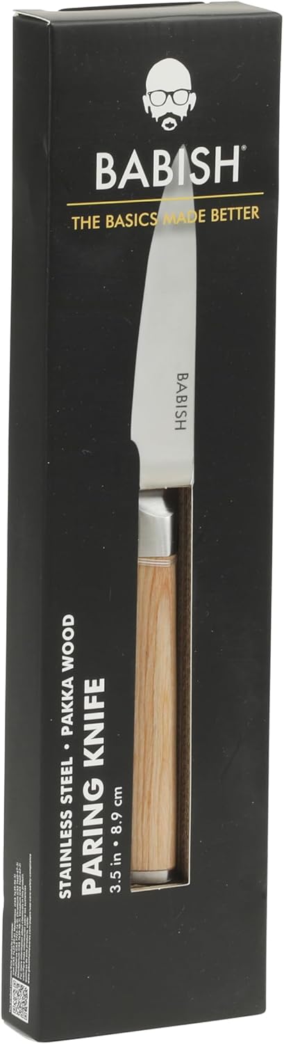 1.4116 German Stainless Steel Paring Knife – 3.5-Inch Precision Kitchen Knife for Peeling, Trimming & Prep Work, Full-Tang Blade