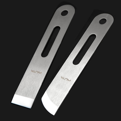 Leather Thinning Knife Skiving Tools 420B Martensitic Stainless Steel Professional Design DIY Craft Cutting Sharp Leathercraft Cutting Round/Flat/Slanted Blade, Right/Left Handed
