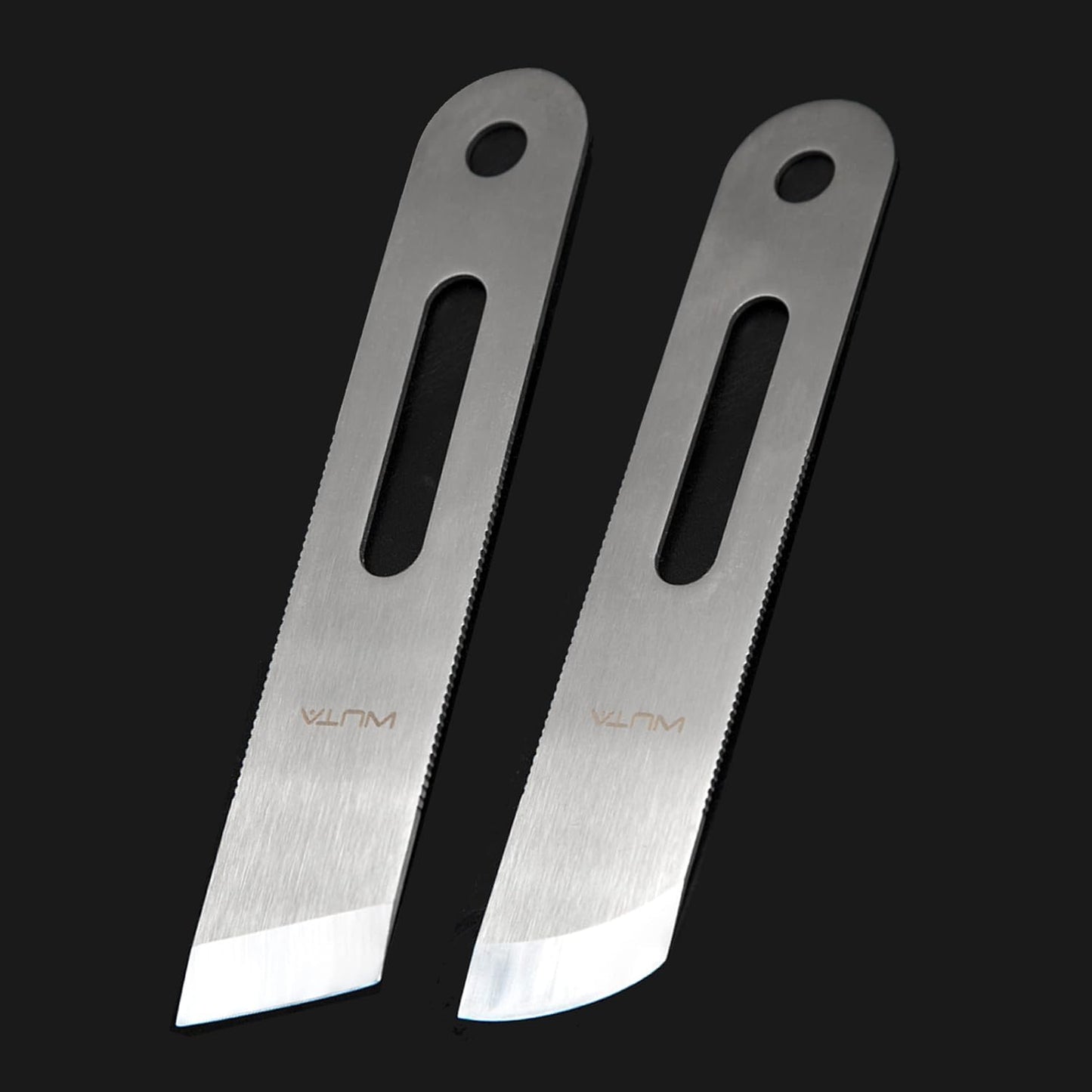 Leather Thinning Knife Skiving Tools 420B Martensitic Stainless Steel Professional Design DIY Craft Cutting Sharp Leathercraft Cutting Round/Flat/Slanted Blade, Right/Left Handed