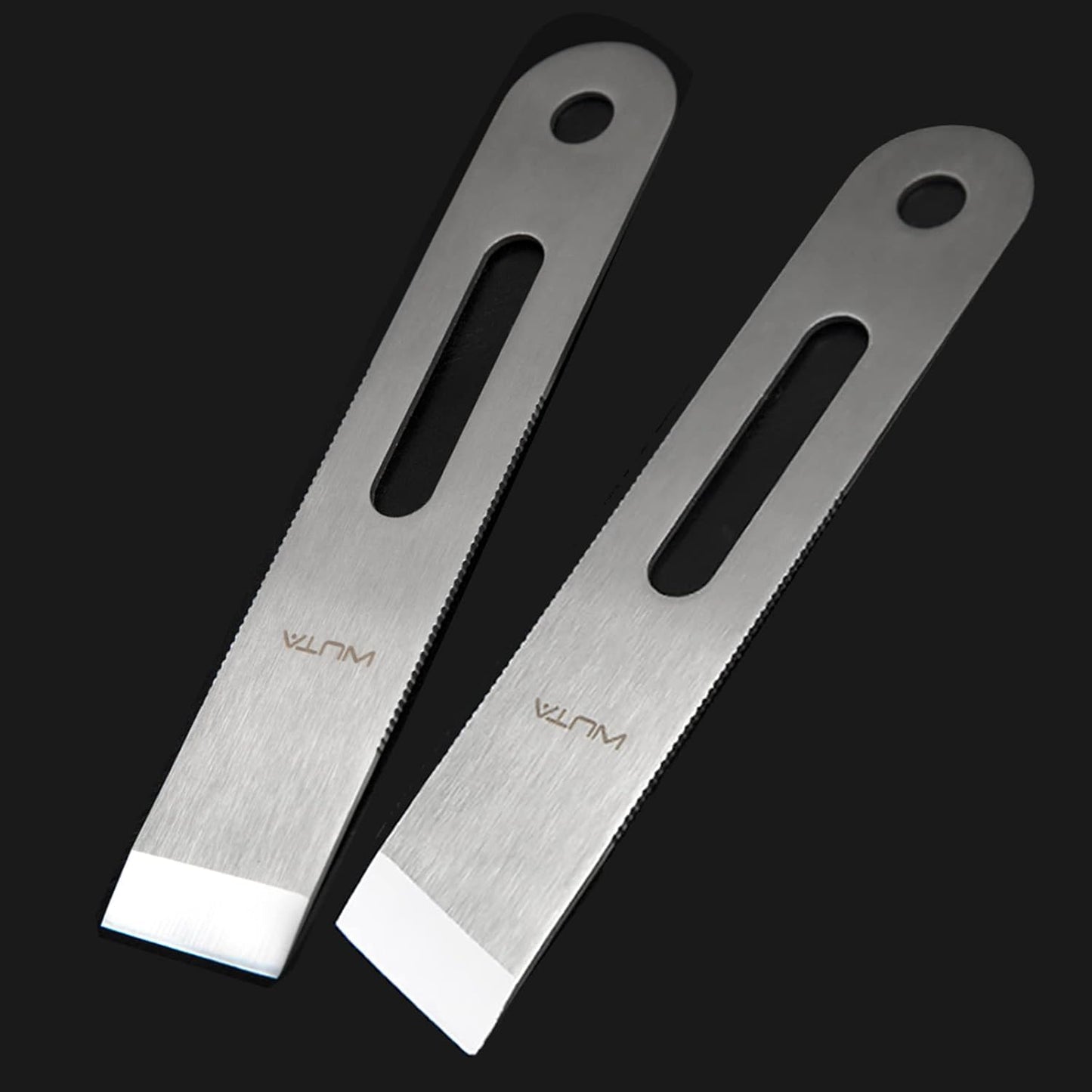 Leather Thinning Knife Skiving Tools 420B Martensitic Stainless Steel Professional Design DIY Craft Cutting Sharp Leathercraft Cutting Round/Flat/Slanted Blade, Right/Left Handed