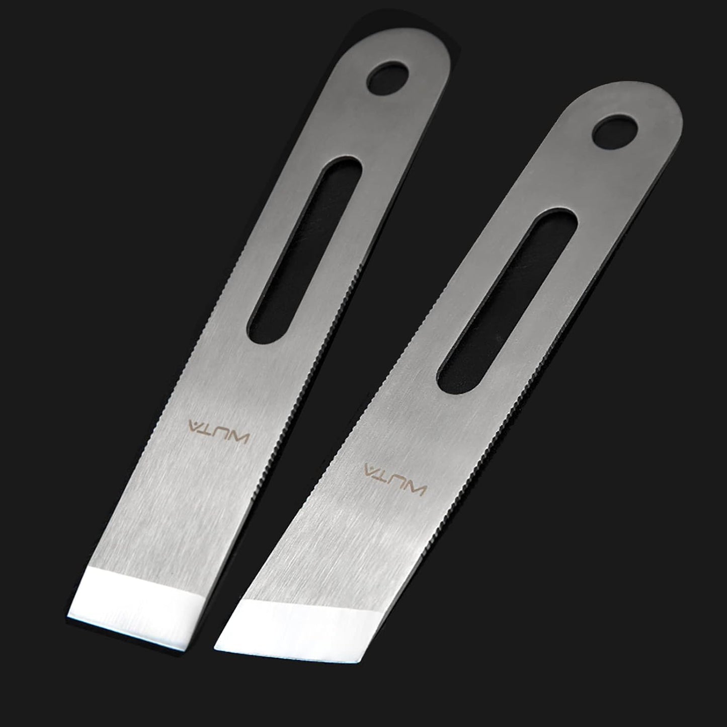Leather Thinning Knife Skiving Tools 420B Martensitic Stainless Steel Professional Design DIY Craft Cutting Sharp Leathercraft Cutting Round/Flat/Slanted Blade, Right/Left Handed