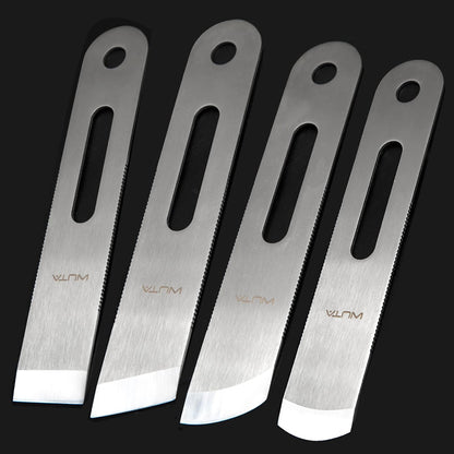 Leather Thinning Knife Skiving Tools 420B Martensitic Stainless Steel Professional Design DIY Craft Cutting Sharp Leathercraft Cutting Round/Flat/Slanted Blade, Right/Left Handed