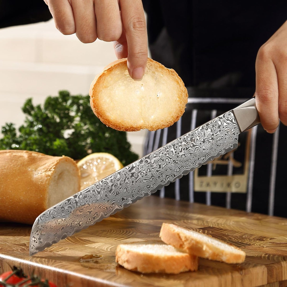 Limited Edition Copper Damascus Chef’s Knife – 8.3" Kiritsuke Blade | Damascus Steel with VG10 Core & Copper Texture | Maple Wood Handle | Professional Kitchen Knife in Gift Box