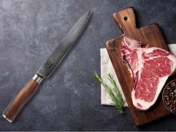Limited Edition Copper Damascus Chef’s Knife – 8.3" Kiritsuke Blade | Damascus Steel with VG10 Core & Copper Texture | Maple Wood Handle | Professional Kitchen Knife in Gift Box