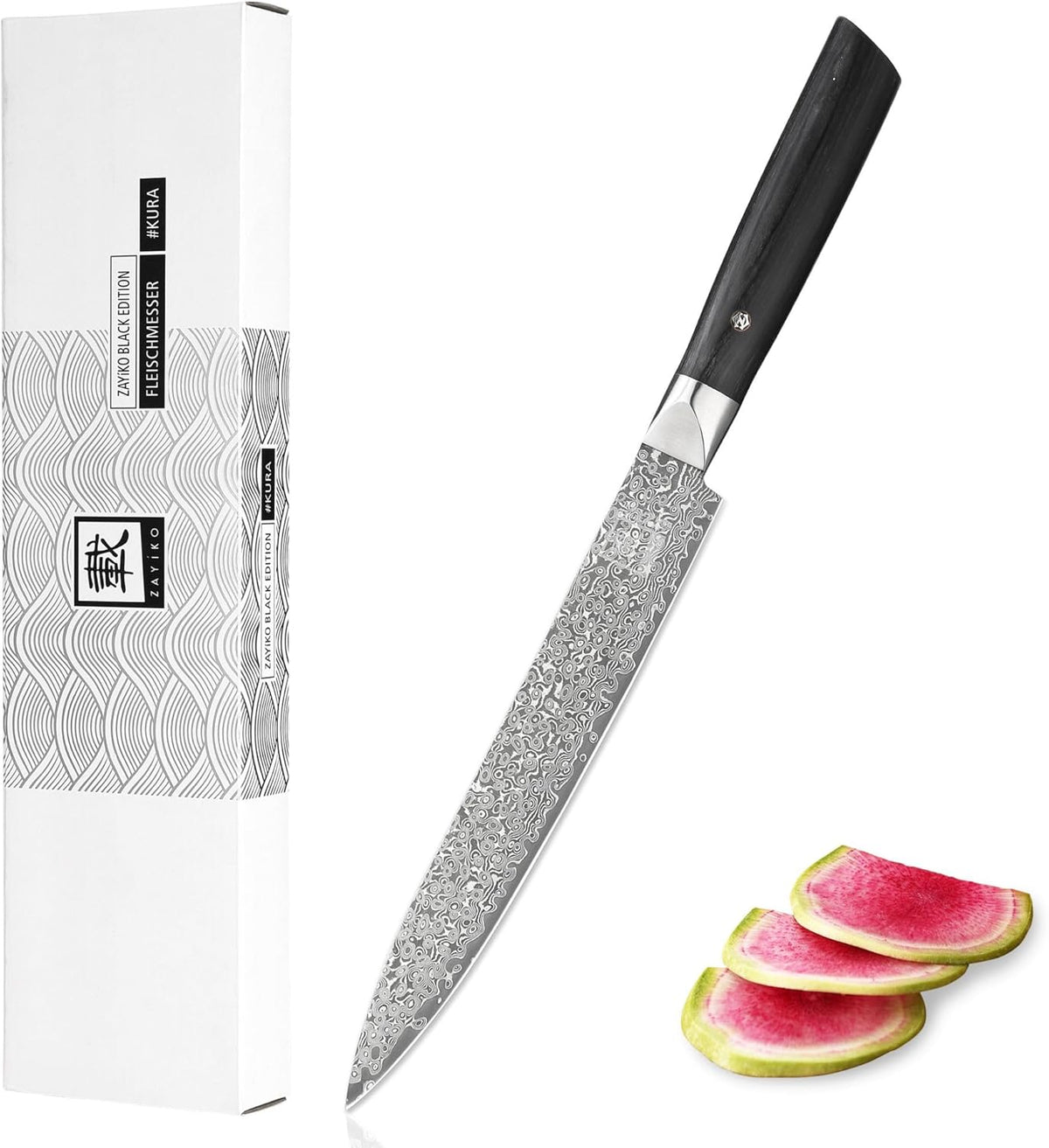 Limited Edition Copper Damascus Chef’s Knife – 8.3" Kiritsuke Blade | Damascus Steel with VG10 Core & Copper Texture | Maple Wood Handle | Professional Kitchen Knife in Gift Box