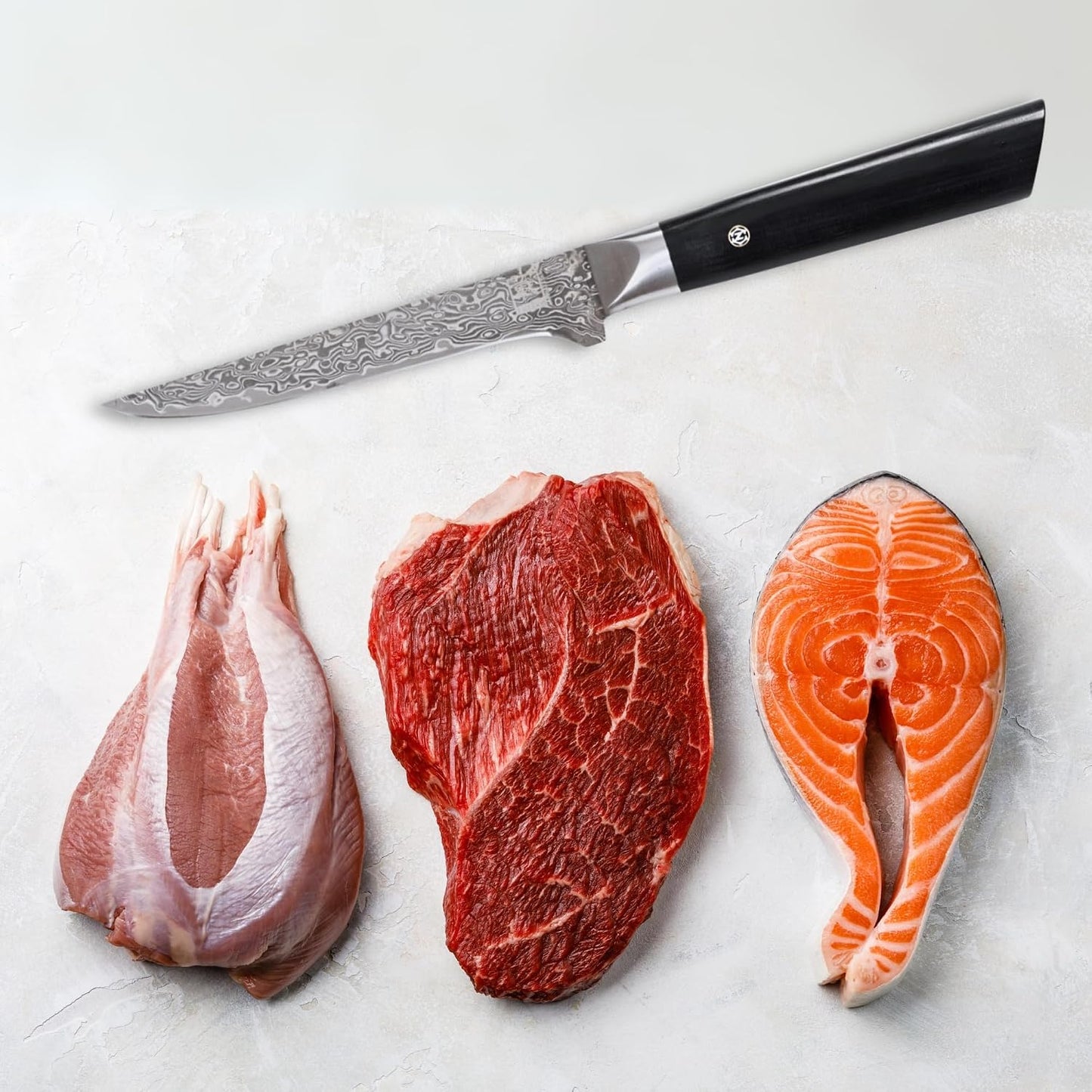 Limited Edition Copper Damascus Chef’s Knife – 8.3" Kiritsuke Blade | Damascus Steel with VG10 Core & Copper Texture | Maple Wood Handle | Professional Kitchen Knife in Gift Box