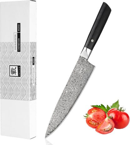 Limited Edition Copper Damascus Chef’s Knife – 8.3" Kiritsuke Blade | Damascus Steel with VG10 Core & Copper Texture | Maple Wood Handle | Professional Kitchen Knife in Gift Box
