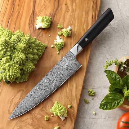 Limited Edition Copper Damascus Chef’s Knife – 8.3" Kiritsuke Blade | Damascus Steel with VG10 Core & Copper Texture | Maple Wood Handle | Professional Kitchen Knife in Gift Box