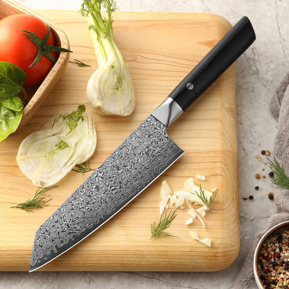 Limited Edition Copper Damascus Chef’s Knife – 8.3" Kiritsuke Blade | Damascus Steel with VG10 Core & Copper Texture | Maple Wood Handle | Professional Kitchen Knife in Gift Box