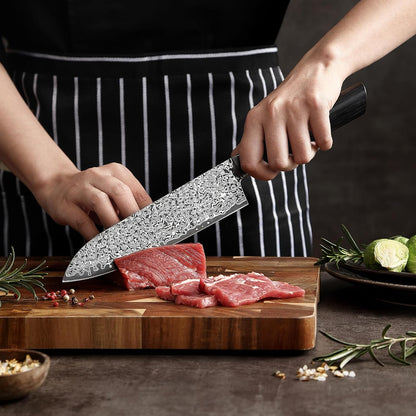 Limited Edition Copper Damascus Chef’s Knife – 8.3" Kiritsuke Blade | Damascus Steel with VG10 Core & Copper Texture | Maple Wood Handle | Professional Kitchen Knife in Gift Box
