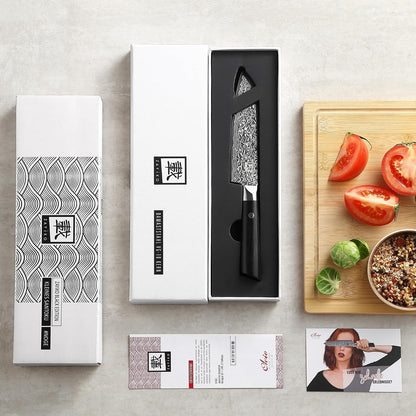 Limited Edition Copper Damascus Chef’s Knife – 8.3" Kiritsuke Blade | Damascus Steel with VG10 Core & Copper Texture | Maple Wood Handle | Professional Kitchen Knife in Gift Box