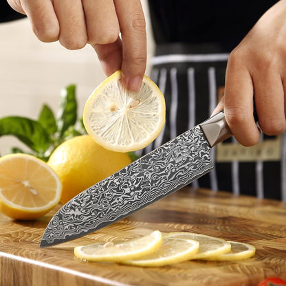 Limited Edition Copper Damascus Chef’s Knife – 8.3" Kiritsuke Blade | Damascus Steel with VG10 Core & Copper Texture | Maple Wood Handle | Professional Kitchen Knife in Gift Box