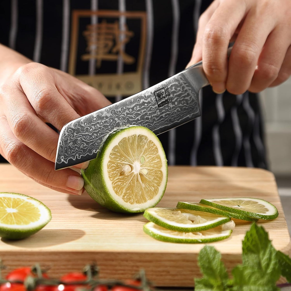 Limited Edition Copper Damascus Chef’s Knife – 8.3" Kiritsuke Blade | Damascus Steel with VG10 Core & Copper Texture | Maple Wood Handle | Professional Kitchen Knife in Gift Box