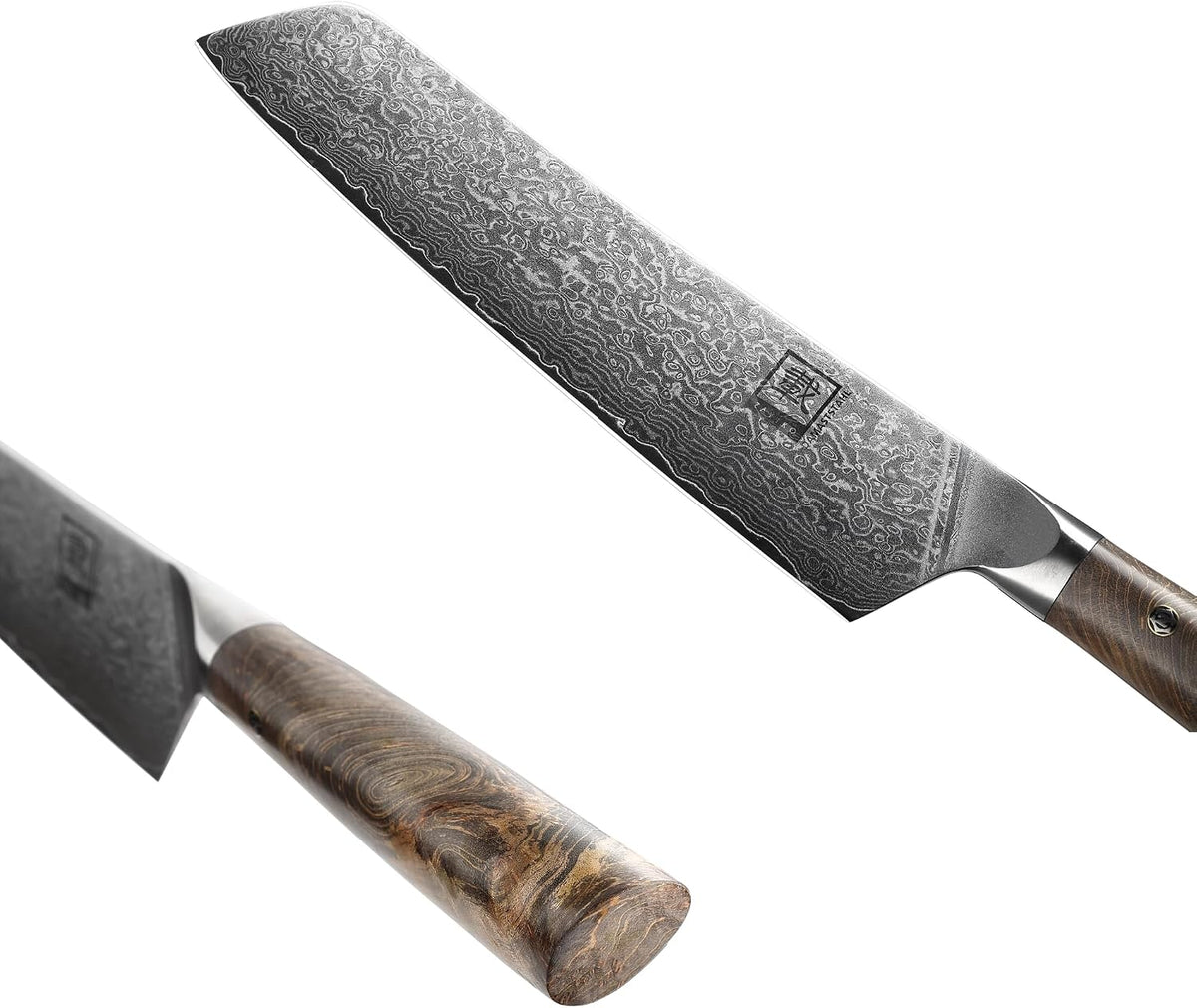 Limited Edition Copper Damascus Chef’s Knife – 8.3" Kiritsuke Blade | Damascus Steel with VG10 Core & Copper Texture | Maple Wood Handle | Professional Kitchen Knife in Gift Box