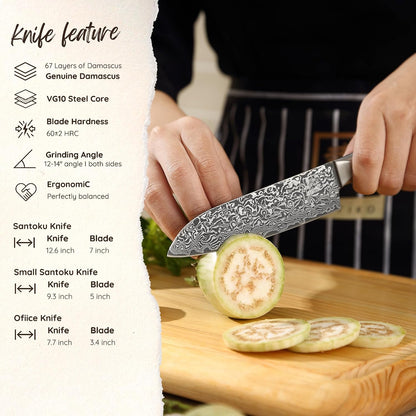 Limited Edition Copper Damascus Chef’s Knife – 8.3" Kiritsuke Blade | Damascus Steel with VG10 Core & Copper Texture | Maple Wood Handle | Professional Kitchen Knife in Gift Box