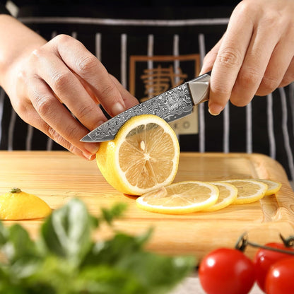 Limited Edition Copper Damascus Chef’s Knife – 8.3" Kiritsuke Blade | Damascus Steel with VG10 Core & Copper Texture | Maple Wood Handle | Professional Kitchen Knife in Gift Box