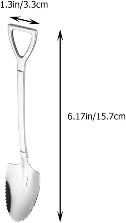 3-Pack Stainless Steel Grapefruit Spoons Serrated Fruit Spoons with Hole Design Mirror Polished Scraping Spoon for Grapefruit Watermelon Peach and Fresh Fruit