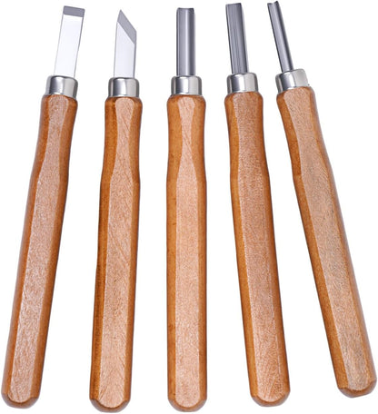 12 Pack Linocut Wood Carving Tools Set Linoleum Hand Wood Carving Kit Whittling Knives V-Chisel Angled Gouge Half Round Woodcarving Tools Set Whittling Kit for Linocut Printmaking Supplies Gift