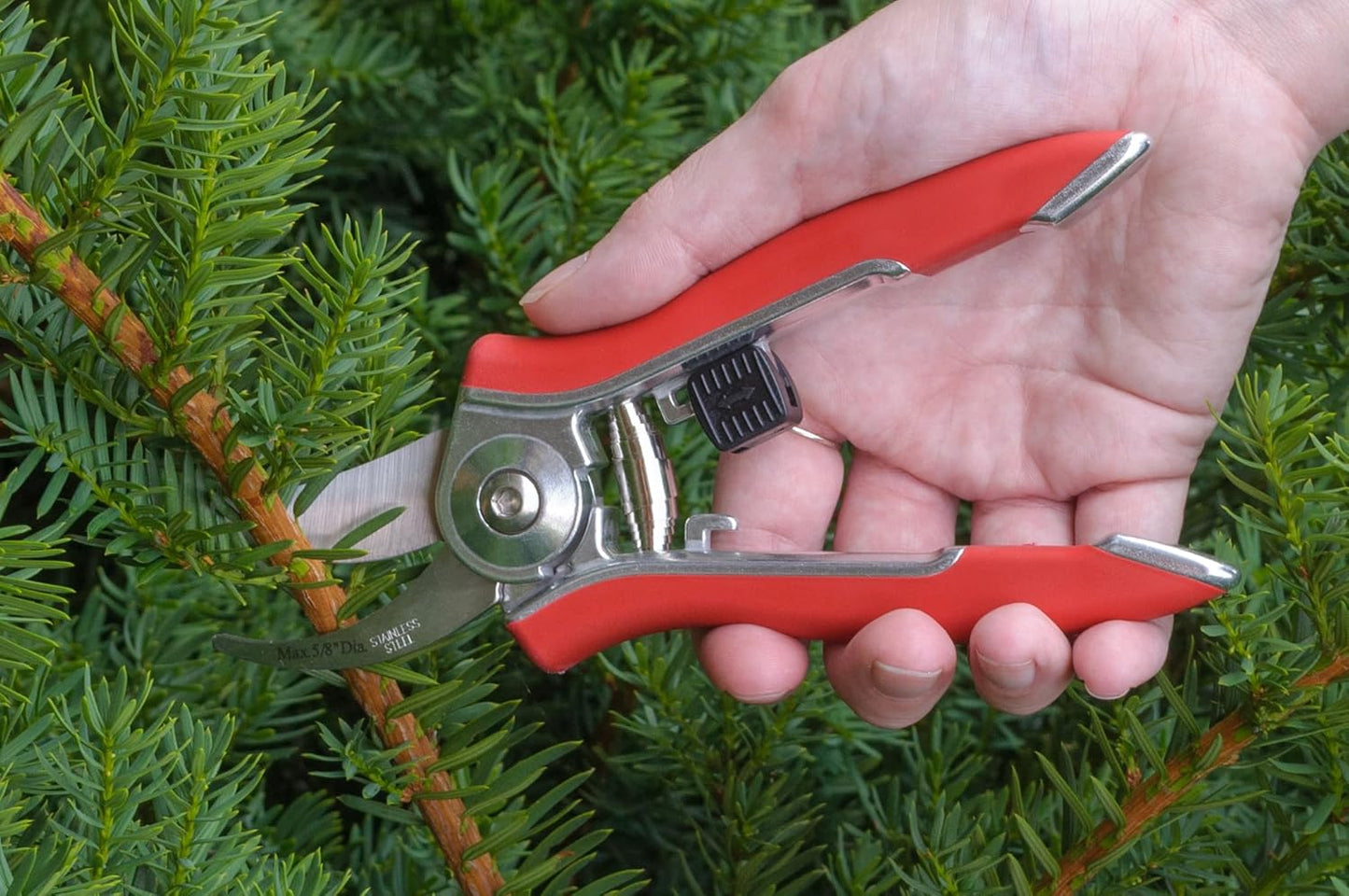 ColorPoint Stainless Steel Compact Garden Pruning Shears, Hand Pruner, Garden Clippers, with Heavy Duty Blade and Easy grip Handle, Yellow