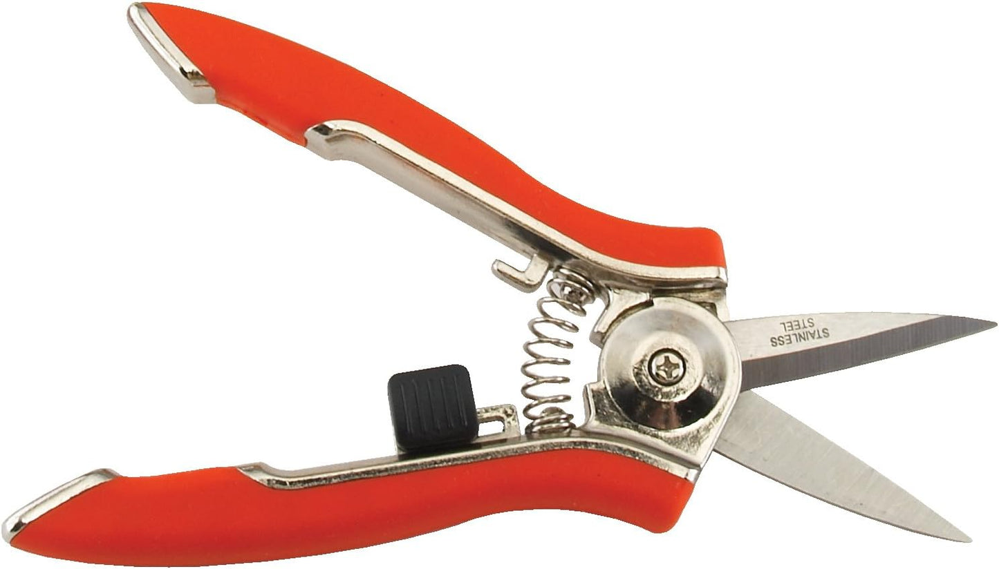 ColorPoint Stainless Steel Compact Garden Pruning Shears, Hand Pruner, Garden Clippers, with Heavy Duty Blade and Easy grip Handle, Yellow