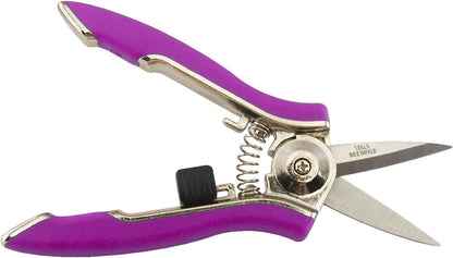ColorPoint Stainless Steel Compact Garden Pruning Shears, Hand Pruner, Garden Clippers, with Heavy Duty Blade and Easy grip Handle, Yellow