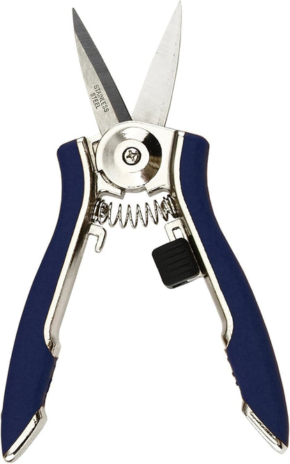 ColorPoint Stainless Steel Compact Garden Pruning Shears, Hand Pruner, Garden Clippers, with Heavy Duty Blade and Easy grip Handle, Yellow