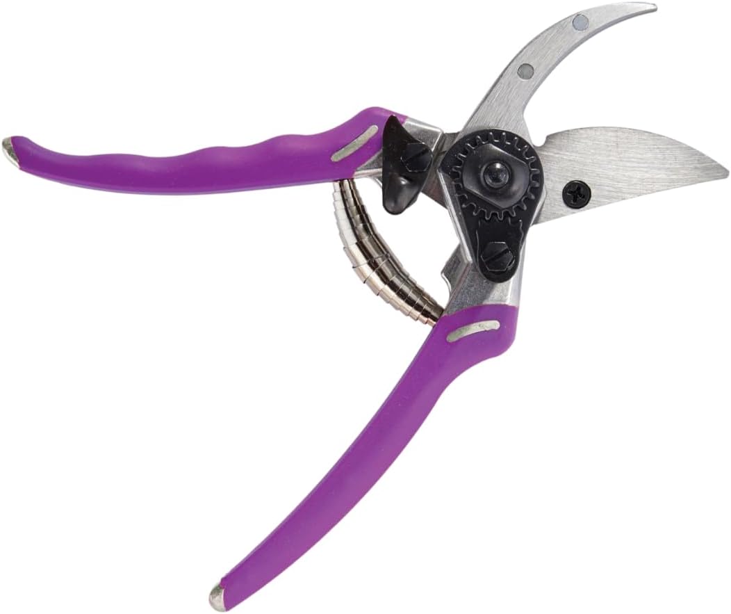 ColorPoint Stainless Steel Compact Garden Pruning Shears, Hand Pruner, Garden Clippers, with Heavy Duty Blade and Easy grip Handle, Yellow