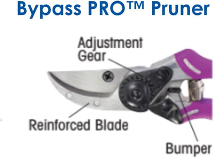 ColorPoint Stainless Steel Compact Garden Pruning Shears, Hand Pruner, Garden Clippers, with Heavy Duty Blade and Easy grip Handle, Yellow