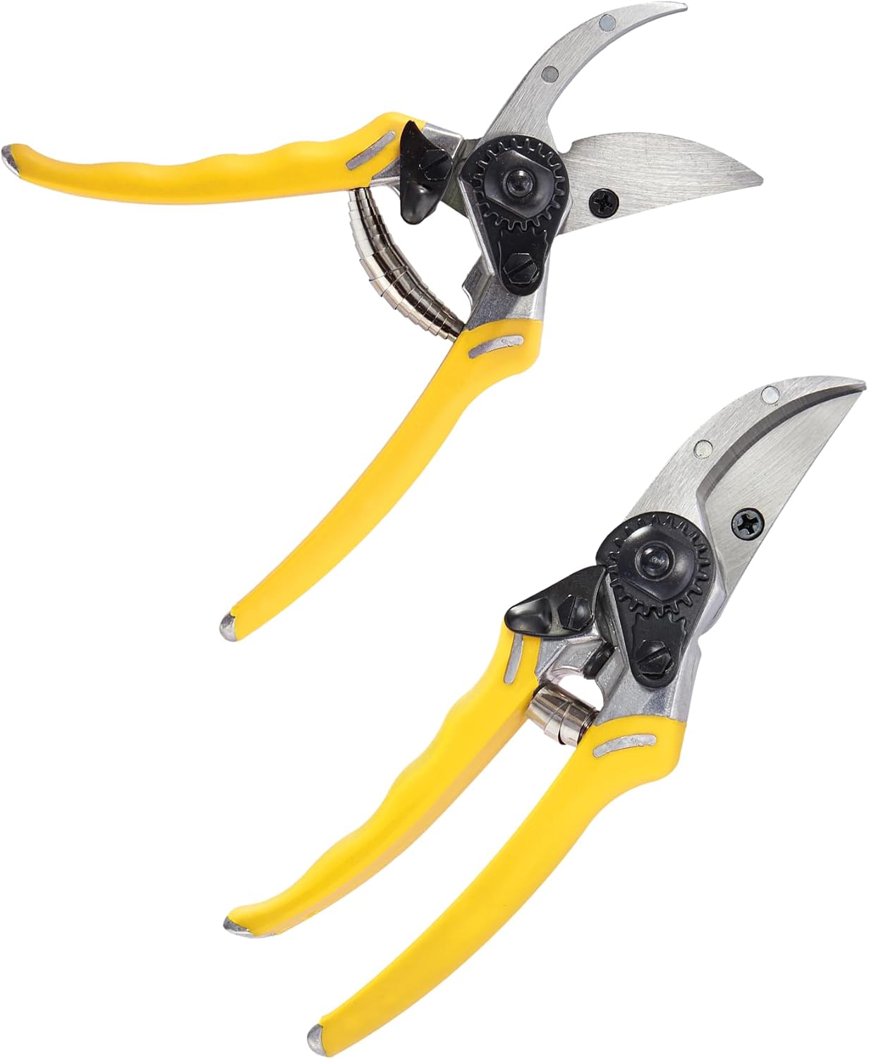 ColorPoint Stainless Steel Compact Garden Pruning Shears, Hand Pruner, Garden Clippers, with Heavy Duty Blade and Easy grip Handle, Yellow