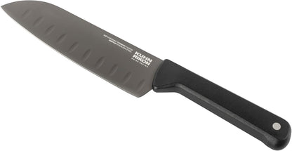 ICED Santoku Knife 6.3 Inch, Ice Hardened German Stainless Steel, Razor Sharp Titanium Coated Blade, Precision Everyday Kitchen Knife