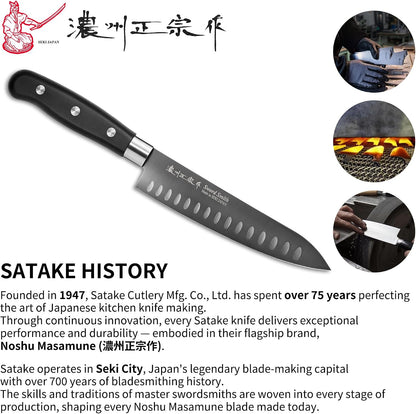 8 Inch Japanese Chef Knife, Made in Japan, Full Tang High Carbon Molybdenum Stainless Steel Gyuto Knife with Hammered Finish for Rock Chopping Meat, Fish and Vegetables