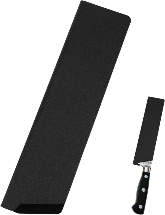 8 Inch Knife Sheath, Black ABS Chef Knife Cover with Felt Lining Universal Protector for 6-8 Inch Kitchen Knives Secure Storage Travel Blade Sleeves Roll Holster Accessories Part Replacement
