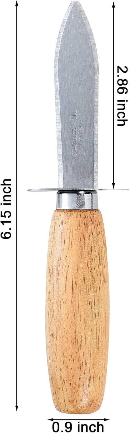 10 Pcs Oyster Shucking Knives, Bulk Oyster Shucker Clam Opener