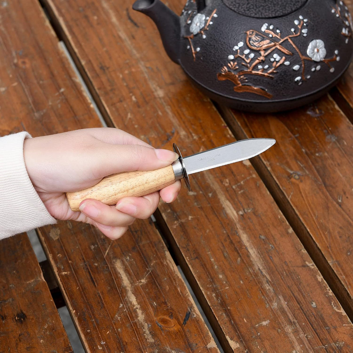 10 Pcs Oyster Shucking Knives, Bulk Oyster Shucker Clam Opener