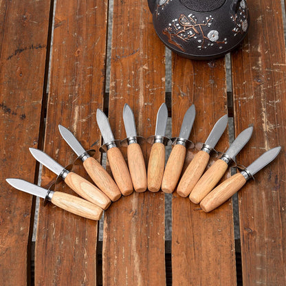 10 Pcs Oyster Shucking Knives, Bulk Oyster Shucker Clam Opener